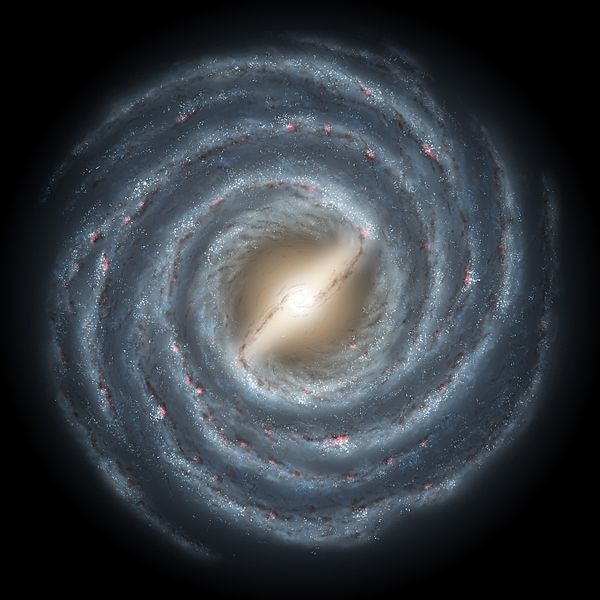 Mléčná dráha. Plná černých děr. Kredit: R. Hurt / NASA / JPL.