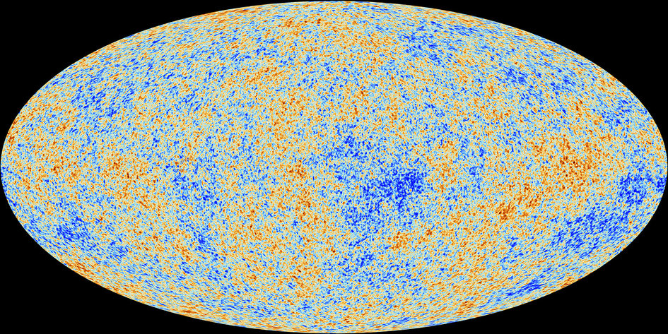 VesmĂ­r pohledem sondy Planck. Kredit: ESA / Planck Collaboration.