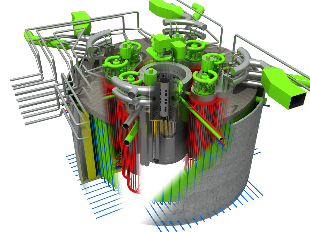 Schéma reaktoru BREST-OD-300 (zdroj Rosatom).