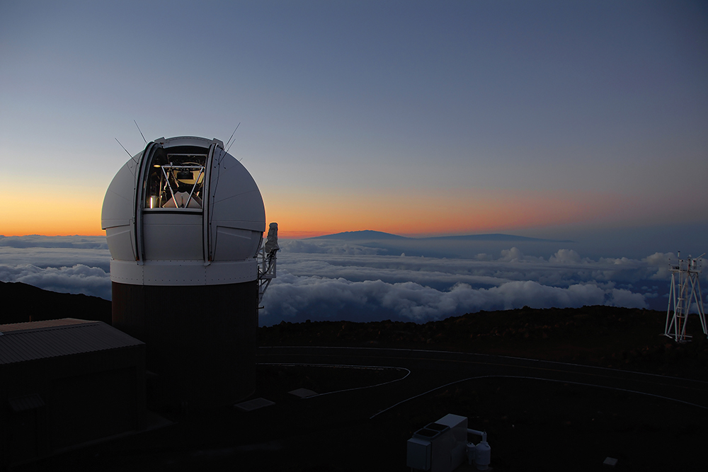 Observatoř Pan-STARRS1 na Havaji. Kredit: Danny Farrow, Pan-STARRS1 Science Consortium & Max Planck Institute for Extraterrestial Physics.