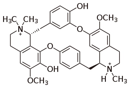 D - tubokurarin, myorelaxans používané k uvolňování spazmů (křečí).