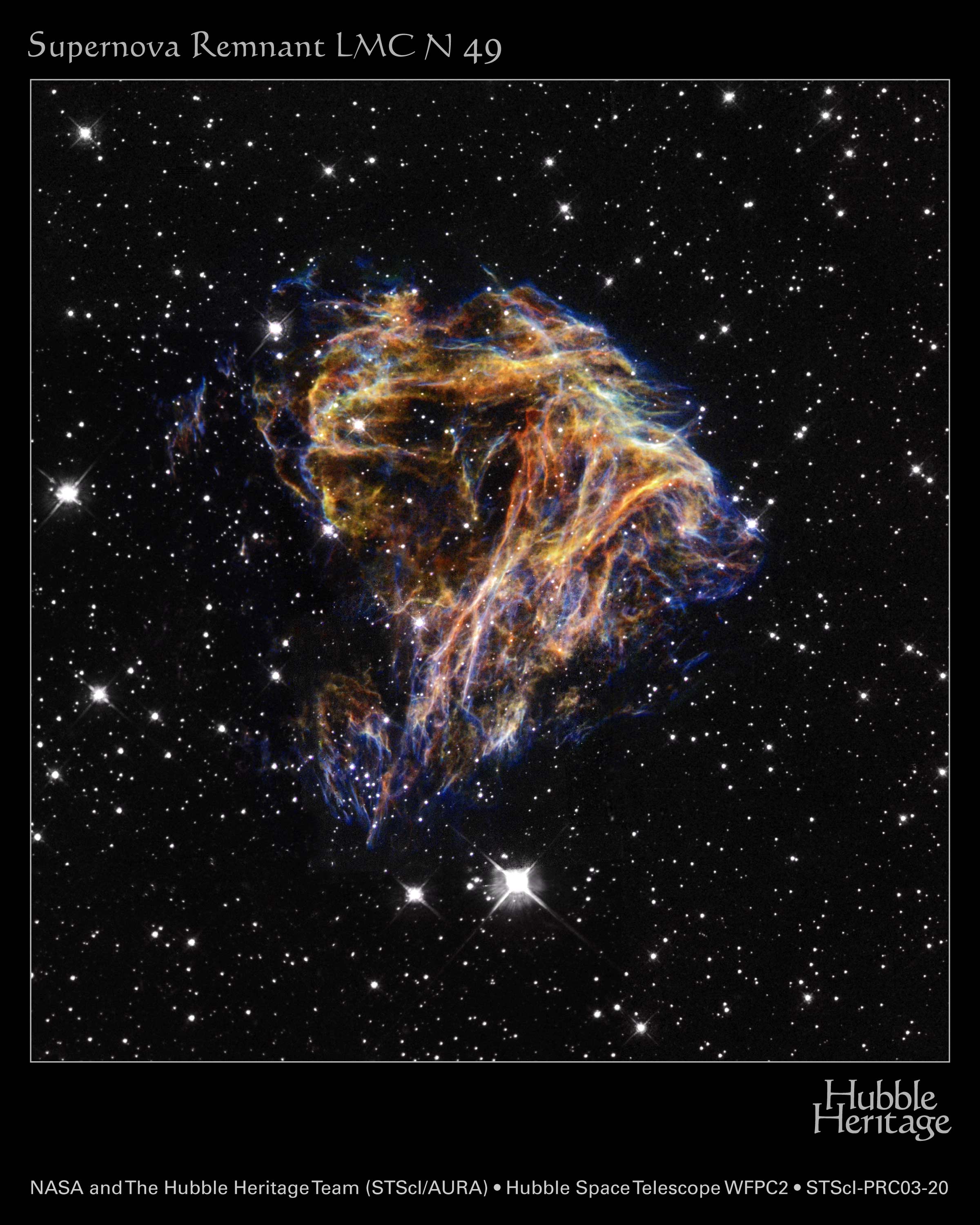 Zdrojem supertÄ›ĹľkĂ˝ch prvkĹŻ v pĹ™Ă­rodÄ› jsou supernovy. SnĂ­mek pozĹŻstatku supĂşernovy poĹ™Ă­zenĂ˝ HubblovĂ˝m teleskope. (zdroj NASA).