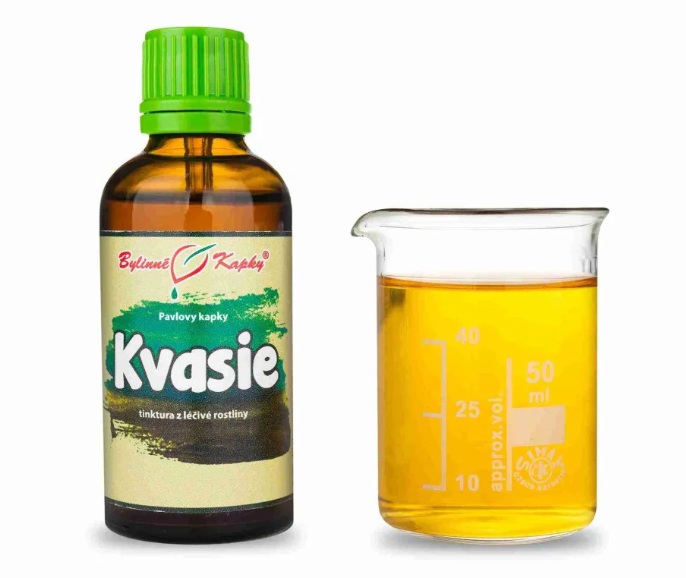 Přírodní extrakt ze dřeva Quassia amara pod názvem Tinctura Quassiae lignum. Vyrábí a prodává jako doplněk stravy i česká firma Bylinné kapky, s.r.o.  50 mililitrů stojí 139 Kč.