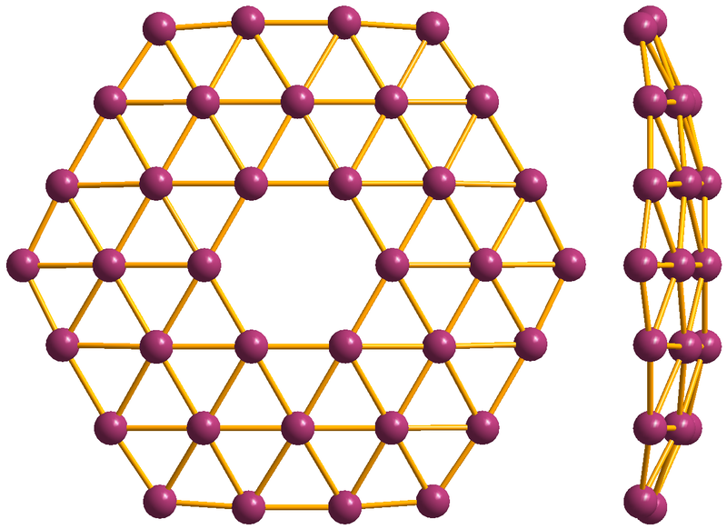 TeoretickĂ˝ borofen B36. Kredit: Materialscientist / Wikipedia Commons.