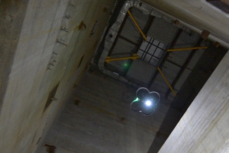 Dron RISER při testech Sellafieldu (zdroj NDA).