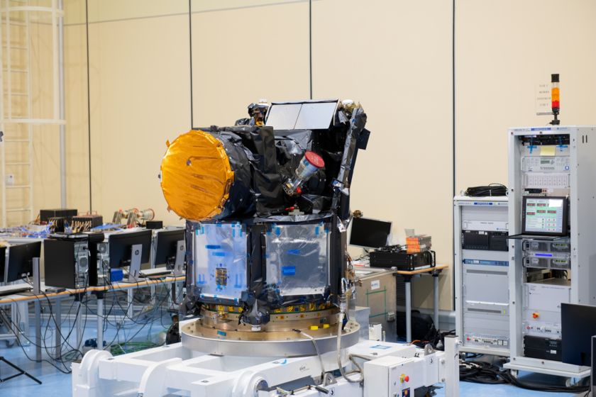 Družice CHEOPS při přípravě ke startu (zdroj ESA).