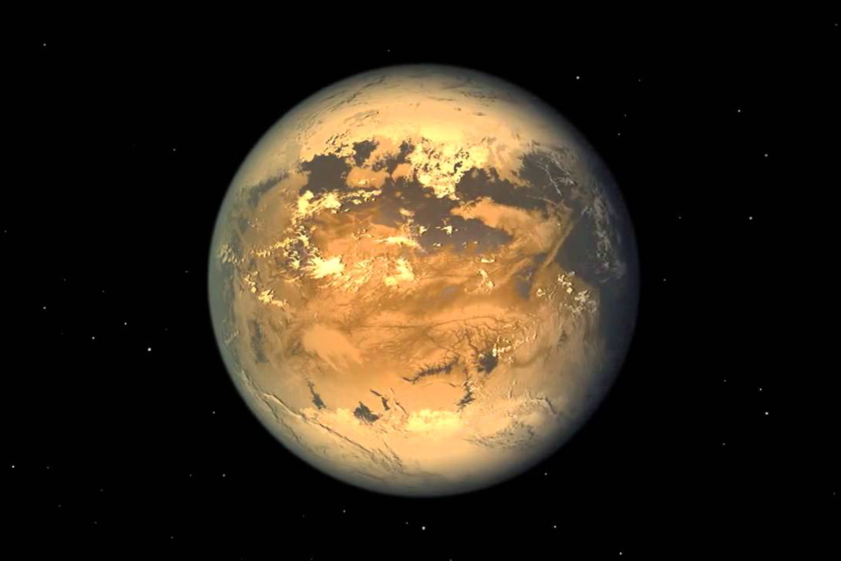 Chladný svět Kepler 186f. Kredit: NASA.