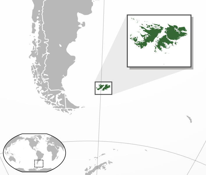 Falklandy. Kredit: Rob / Wikimedia Commons.