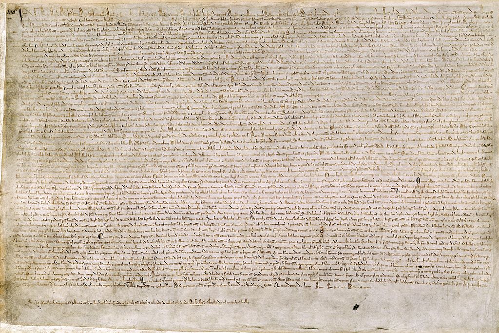 Magna Charta. Kredit: British Library / Wikimedia Commons.