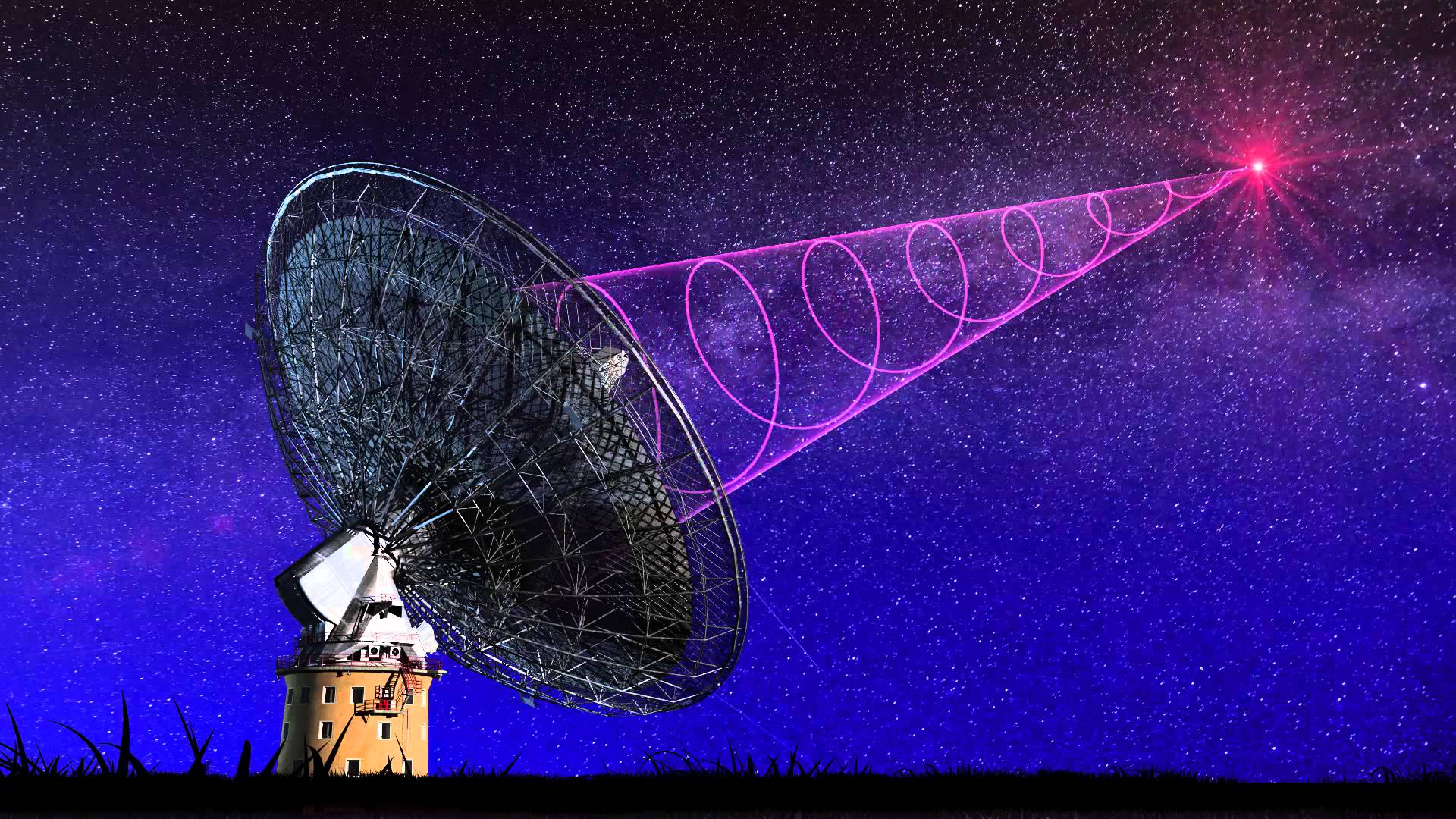 Rychlý rádiový záblesk. Kredit: Royal Astronomical Society.