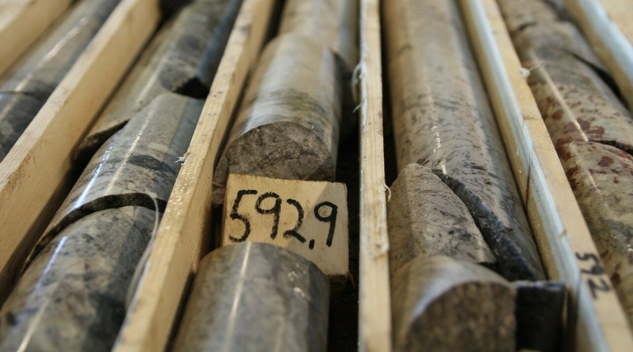 Vzorky hornin vyvrtané v oblasti Fen Carbonatite Complex. Kredit: Rare Earths Norway.