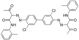 Pigment Yellow 14 na sluníčku degraduje za vzniku silně toxických produktů. (Kredit: Chemical Book)