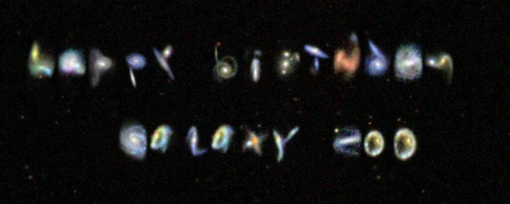 S galaxiemi si můžete užít spoustu zábavy. Například, jako zde, s nimi můžete napsat zadaný text. Zdroj: https://scontent-prg1-1.xx.fbcdn.net/