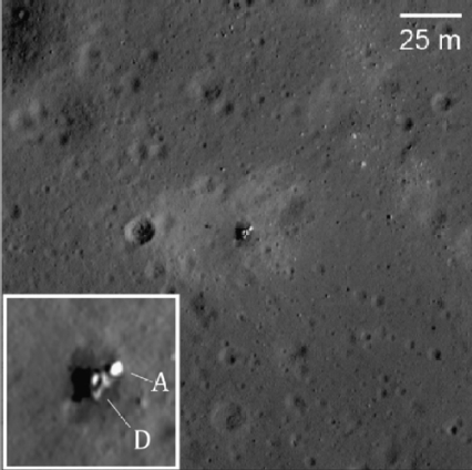 Místo přistání Luny 23 (zdroj M. S. Robinson et al.).