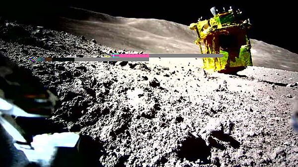 Japonský lehký lunární modul SLIM přistál na Měsíci v lednu 2024 (zdroj JAXA)