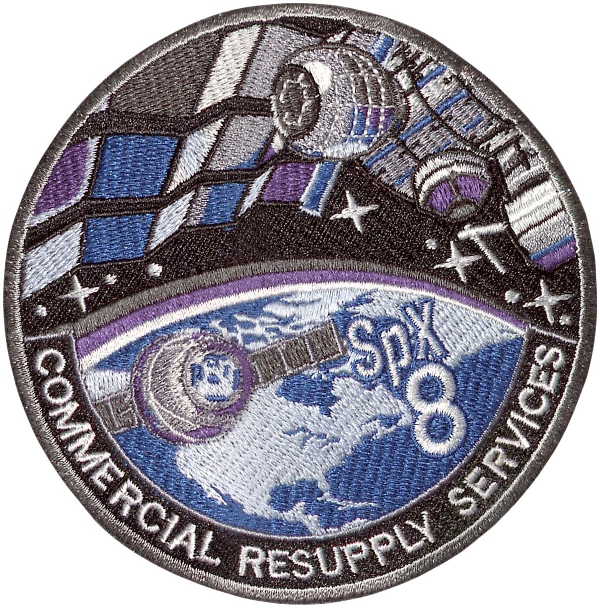 Logo mise CRS SpX-8 v podĂˇnĂ­ NASA.  Zdroj: http://i.imgur.com/