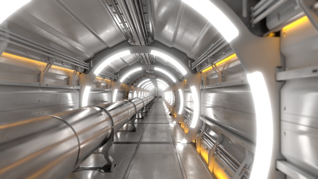 Vizualizace tunelu FCC. Courtesy CERN.