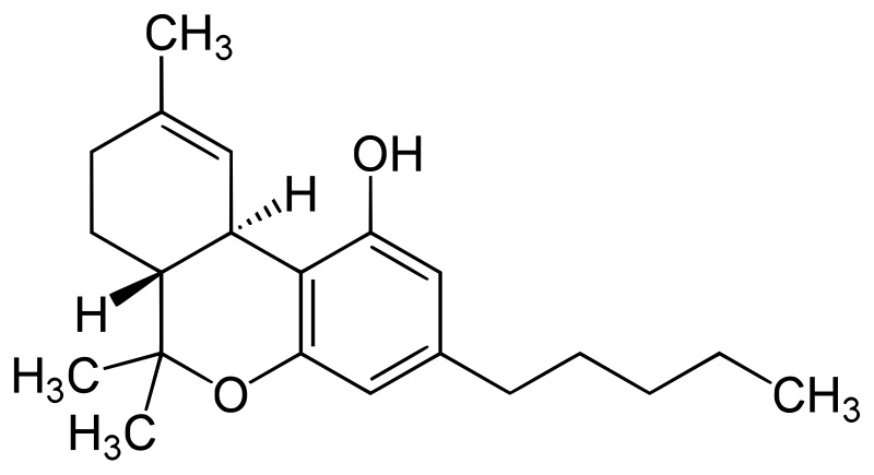 Tetrahydrokanabinol. Kredit: Yikrazuul / Wikimedia Commons.