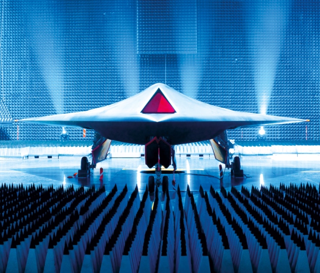 BritskĂ˝ dron Taranis od BAE Systems. Kredit: Tony Garner / BAE.