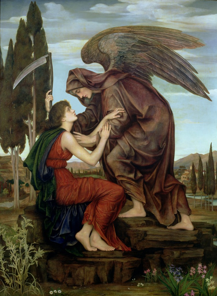 Anděl smrti (1881). Autor: Evelyn De Morgan, Wikipedia)