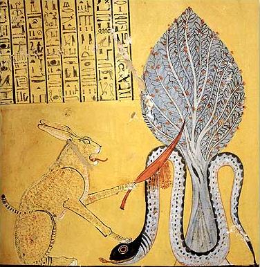 Ra versus Apop v hrobce faraona Ramsese IV. Kredit: Eisnel / Wikimedia Commons.