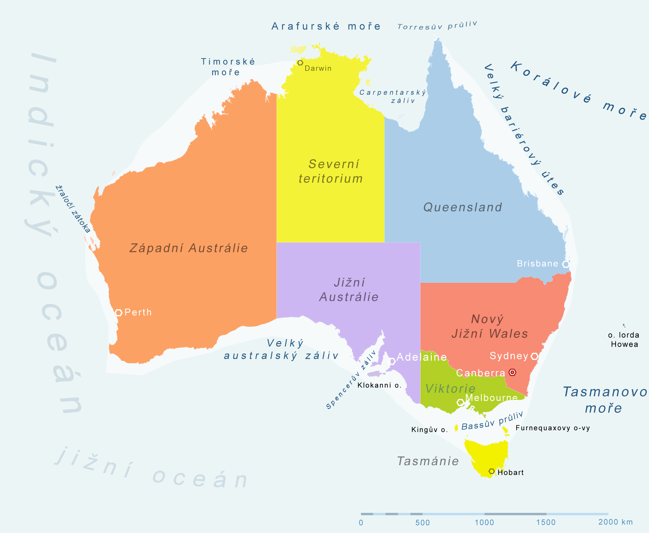 Spolkové státy Australie.
