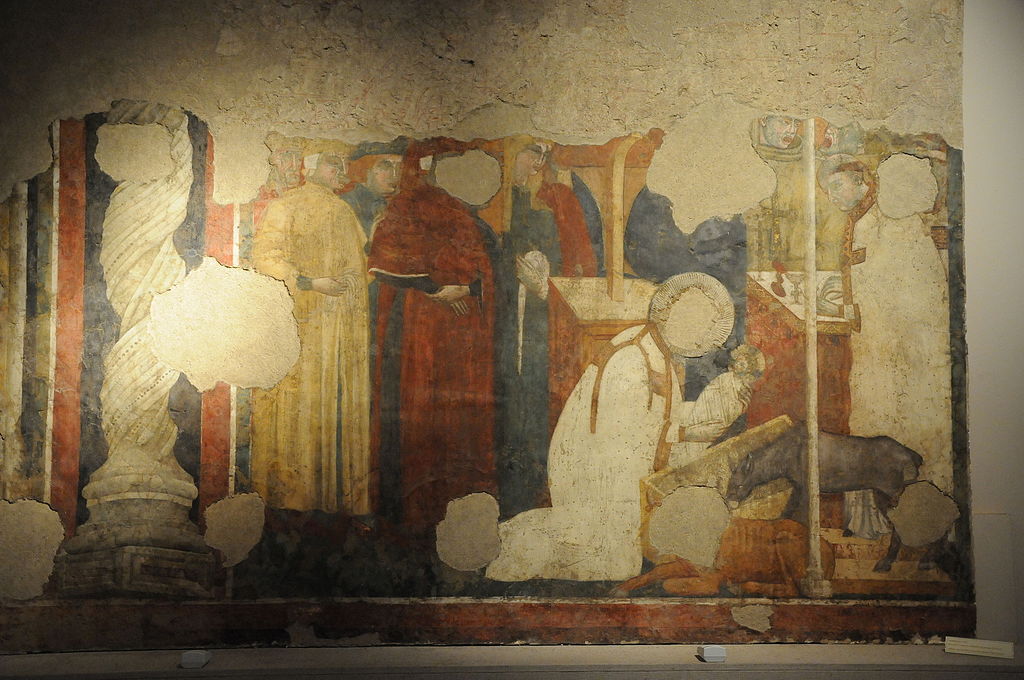 Freska z kostela sv. Františka, asi 13.století. Museo Diocesano di Rieti. Kredit: Lazio Futouring, Wikimedia Commons.
