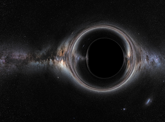 Černé díry sviští Mléčnou dráhou. Kredit: ESA advanced concepts team; S. Brunier /ESO.