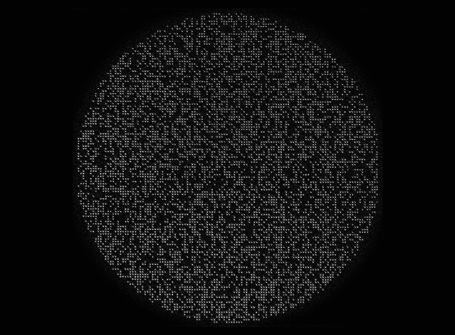 6 100 atomů cesia. Kredit: Caltech/Endres Lab.