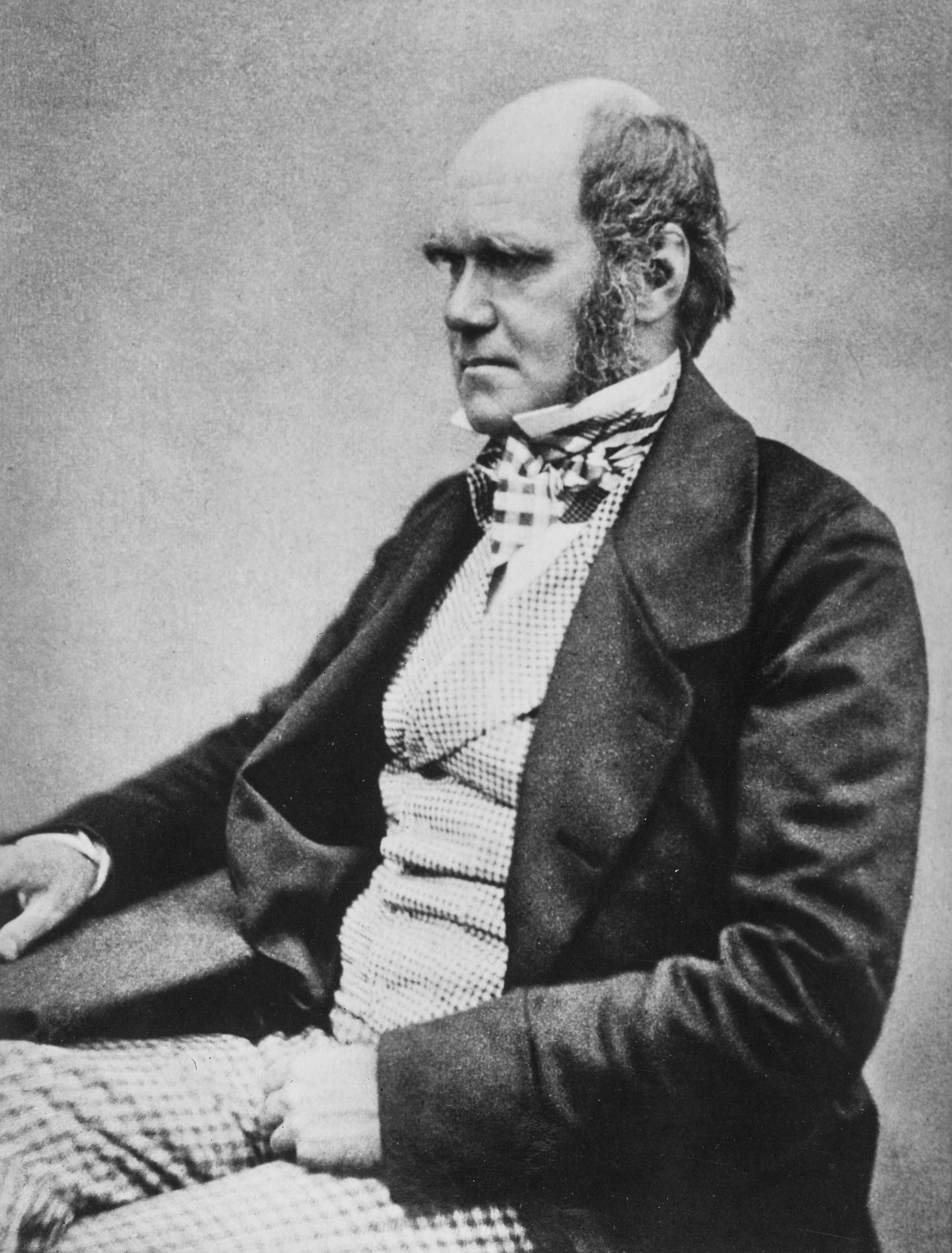 Fotografie Charlese Roberta Darwina, pořízená pravděpodobně v roce 1854, tedy pět let před vydáním jeho stěžejního díla O původu druhů přírodním výběrem. Kredit: Wikipedia (volné dílo)