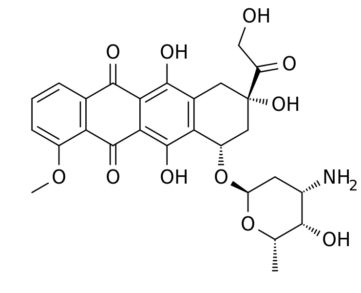 Doxorubicin. Kredit: Fuse809 / Wikimedia Commons