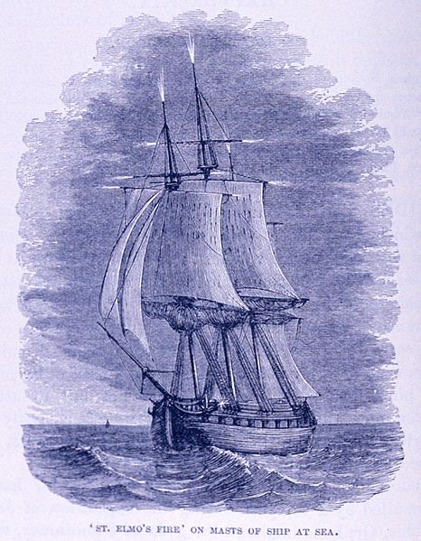 Oheň svatého Eliáše na lodi. Kredit: Dr. G. Hartwig, London, 1886 / Wikimedia Commons.