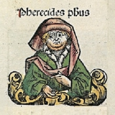 Fiktivní podoba Ferekýda. Dřevořez z Norimberské kroniky, 1493. Kredit: Michel Wolgemut, Wilhelm Pleydenwurff, Wikimedia Commons. Public domain.