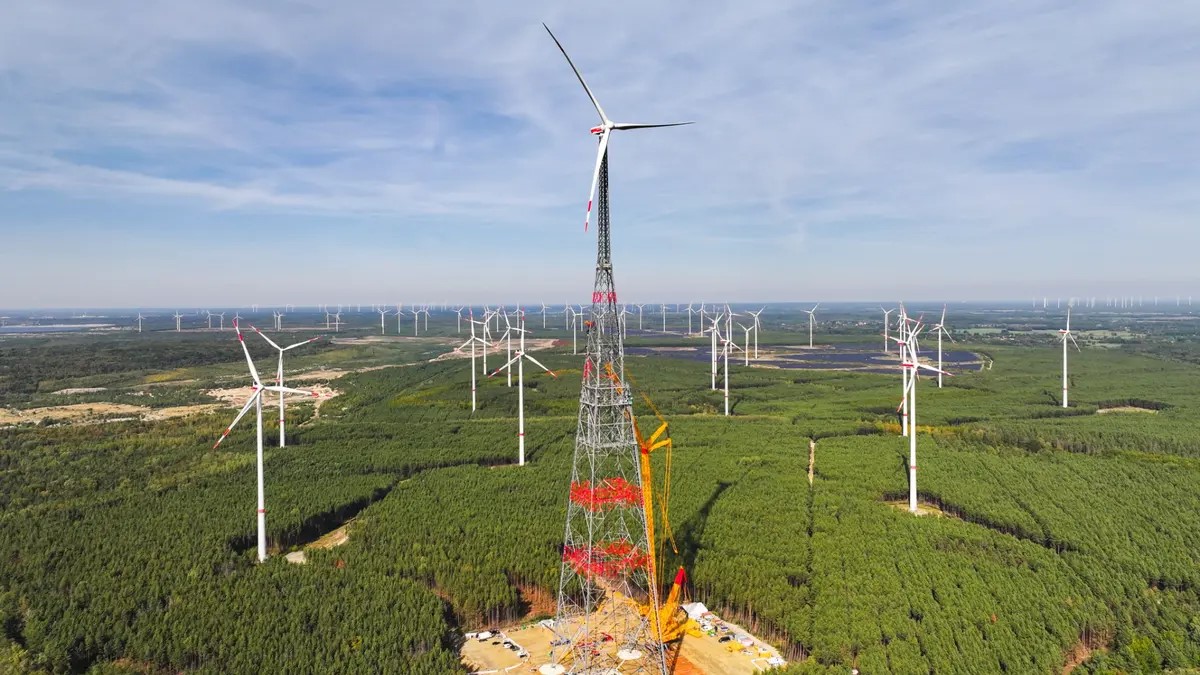 Rekordní turbína ve Schipkau. Kredit: GICON.