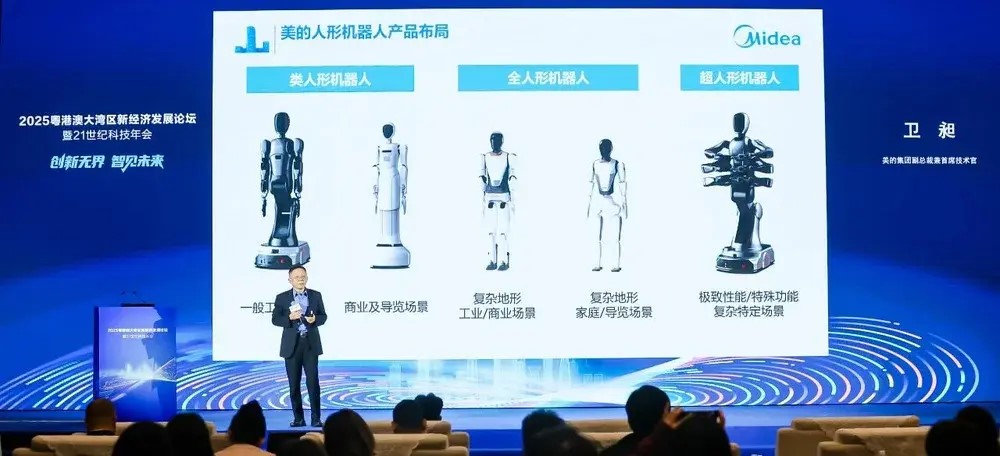 Chang Wei a roboti Midea. Kredit: Midea Group.