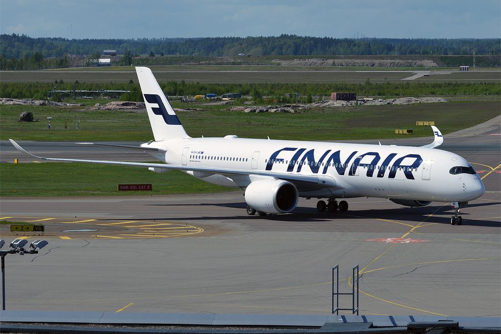 Airbus A350-900 společnosti Finnair. Kredit: Anna Zvereva / Wikimedia Commons.