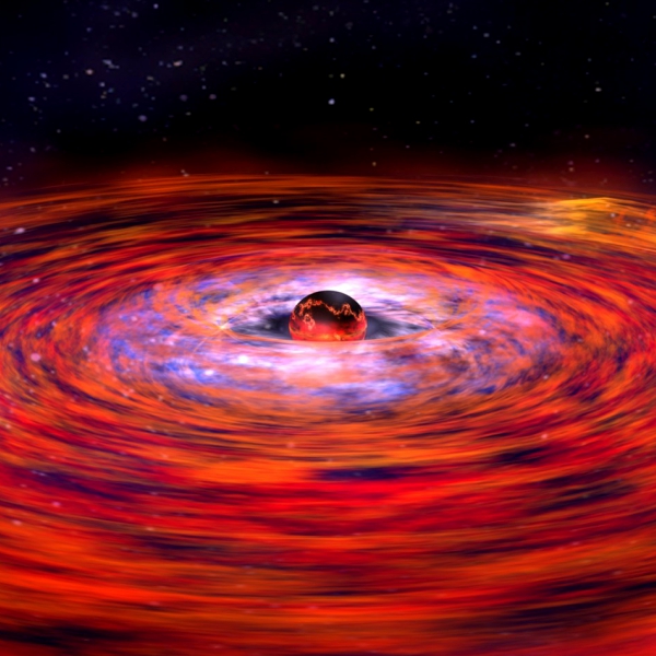 Jak asi vypadají zdroje rychlých rádiových záblesků? Kredit: NASA / Dana Berry.