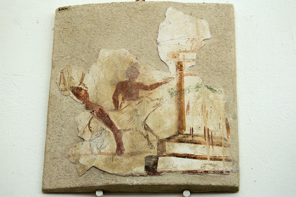 Obětování prasete. Archeologické muzeum na Délu, B 17636. Kredit: Zde, Wikimedia Commons. Licence CC 4.0.