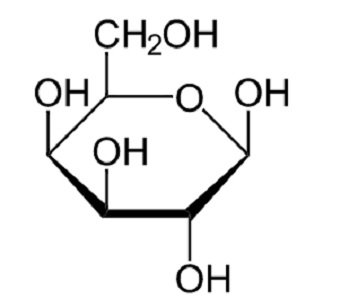 Galaktóza (beta-D-galactopyranose). Sumární vzorec galaktózy: C6H12O6