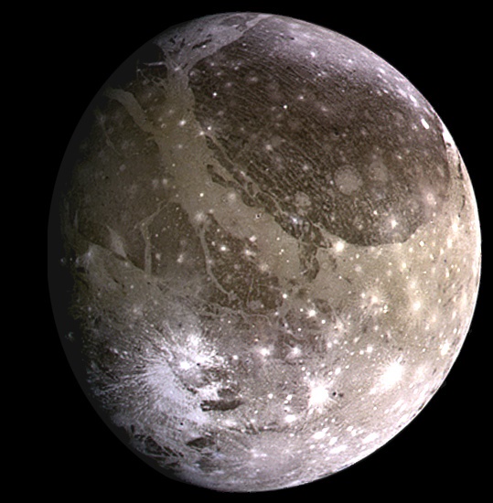 Ganymedes (Kredit: NASA/JPL/DLR)
