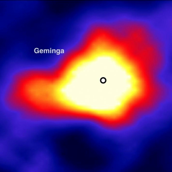 Gama snímek pulzaru Geminga. Kredit: John Pretz / HAWC.