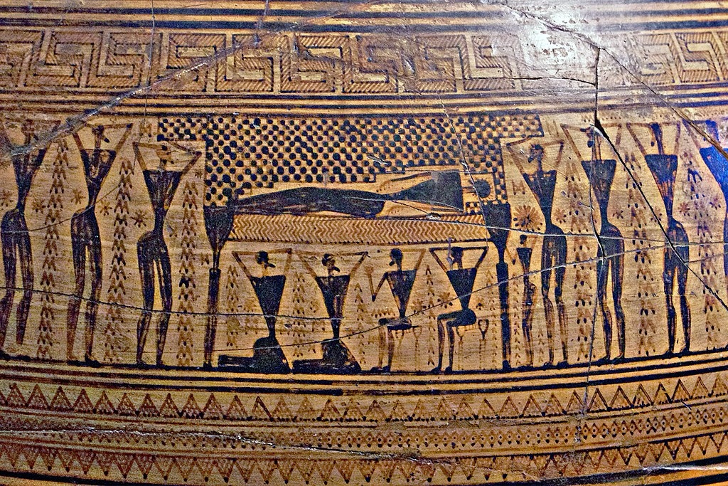 Detail z Dipylské amfory. Kredit: Paolo Villa, Wikimedia Commons. Licence CC 4.0.