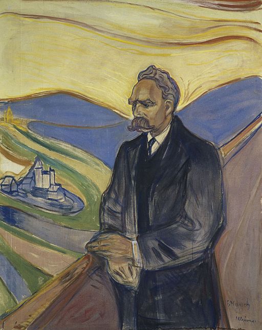 Friedrich Nietzsche. Kredit: Edvard Munch via Thielska Galleriet, Stockholm, Wikimedia Commons.