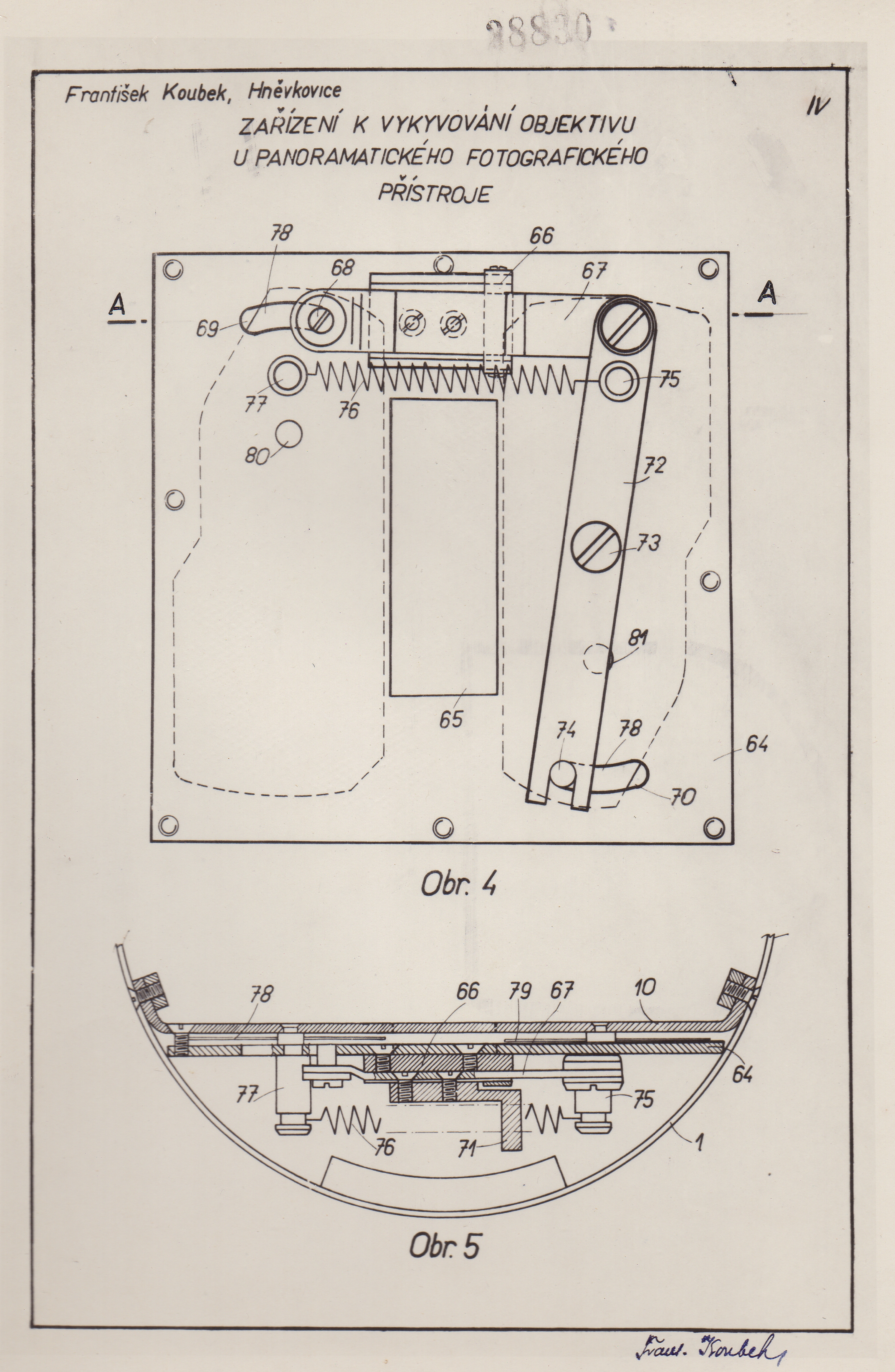 Technické řešení vykyvování objektivu. (Zdroj K. Koubek)