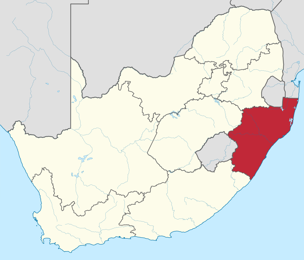 Pokusy na ženách probíhaly v provincii KwaZulu-Natal v Jihoafrické republice. Oblasti s nejvyšší incidencí a prevalencí HIV v Africe (Kredit: Wikipedia, CC BY-SA 3.0)