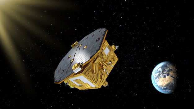 LISA Pathfinder vÂ akci. Kredit: ESA â€“ C.Carreau.