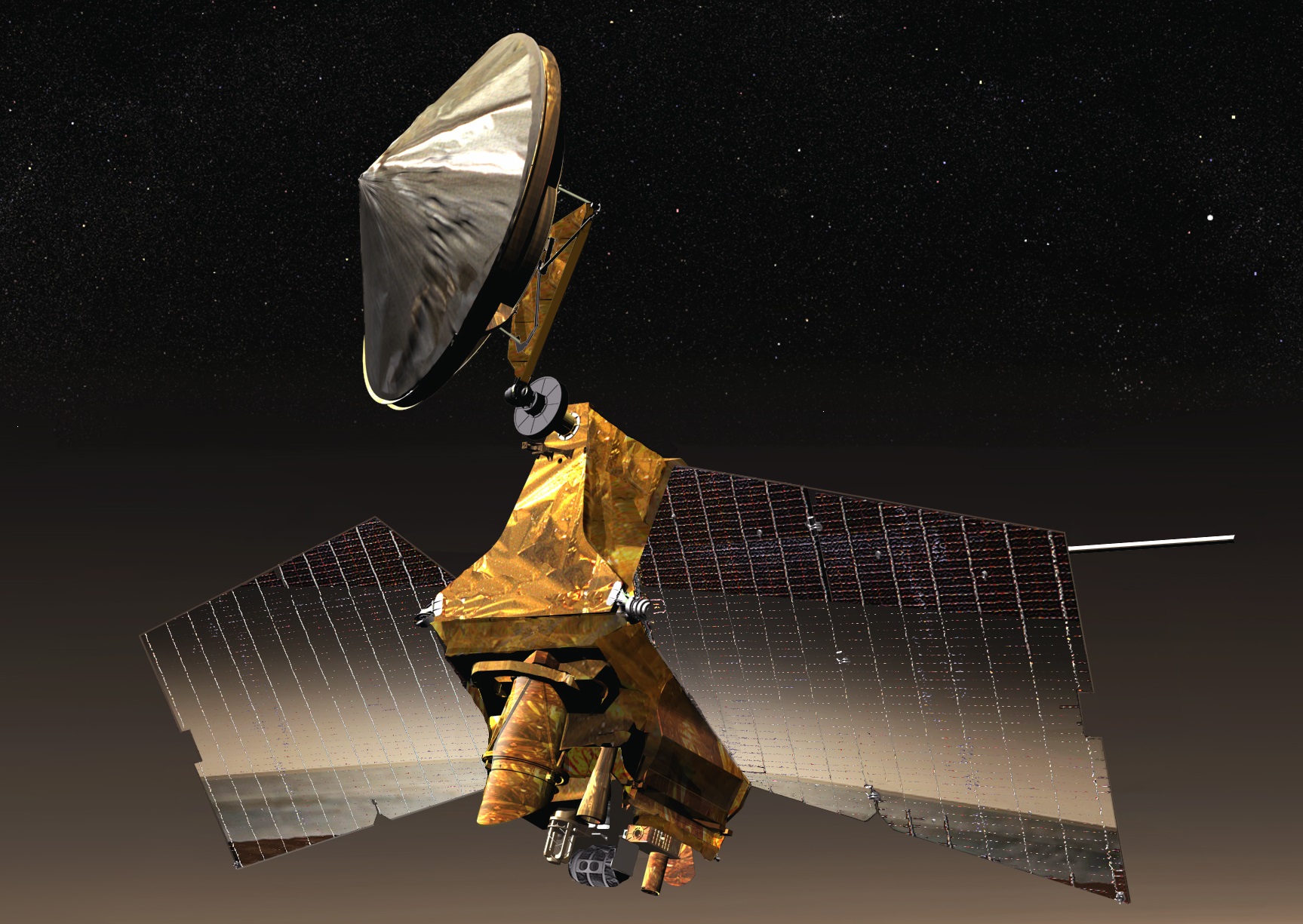 Sonda MRO - Mars Reconnaissance Orbiter. (Kredit: NASA/JPL)