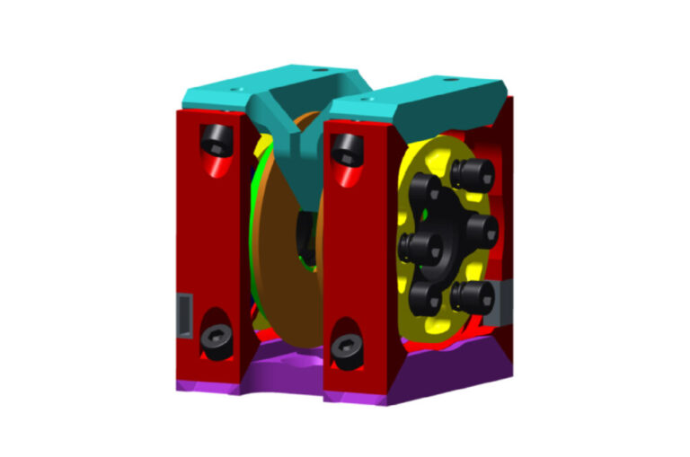 Mechanismus FSUA, který bude umístěn na družicích observatoře LISA a o jehož vývoj se starají čeští vědci. Zdroj: https://elya.cz/