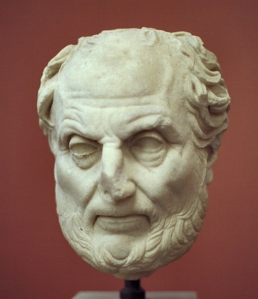 Thúkydidés, římská kopie helénistické práce. Archeologické muzeum na Korfu. Kredit: Zde, Wikimedia Commons.