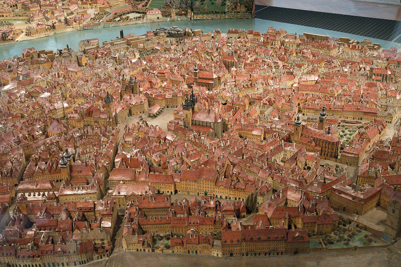Langweilův model Prahy, 1826-1837. Muzeum hlavního města Prahy. Kredit: Zde, Wikimedia Commons. Licence CC 4.0.